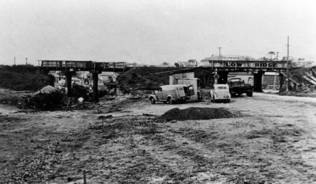 Lambton rail bridges 1957. Albert Bates.